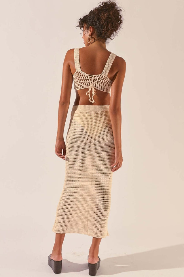 Crochet Midi Top + Skirt Set | Dress In Beauty