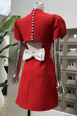 Adela Cut-out Bowknot Mini Dress | Dress In Beauty