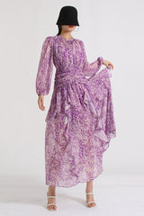 Aurier Round Neck Balloon Sleeve Maxi Dress | Dress In Beauty