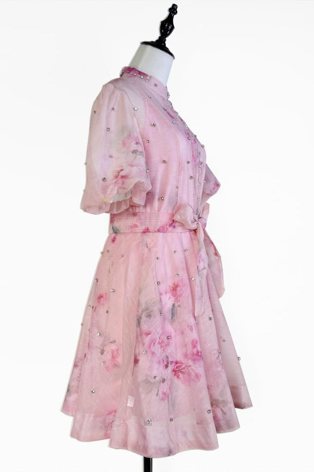 Caroline Floral Print Mini Dress | Dress In Beauty