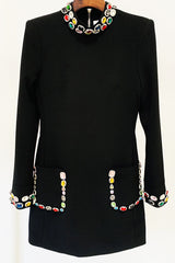 Slade Long Sleeve Rhinestone Embellished Dress | Dress In Beauty