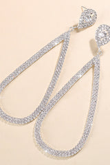 Live A Little Teardrop Rhinestone Earrings