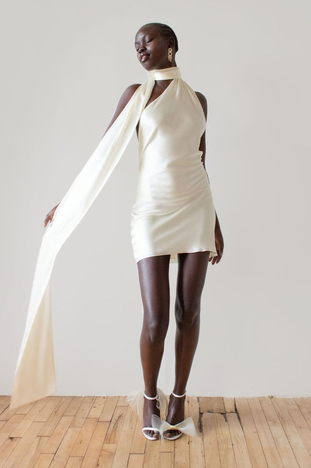 Astrella Neck Wrap Midi A-Line Dress | Dress In Beauty