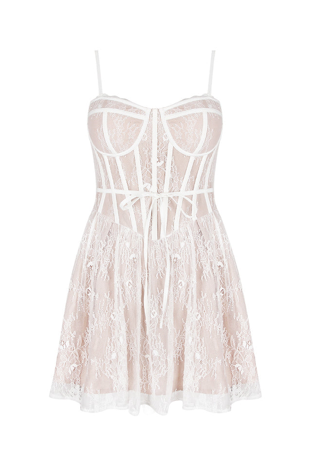 Louisa Vintage Cream Lace Mini Dress | Dress In Beauty Louisa Vintage Cream Lace Mini Dress | Dress In Beauty
