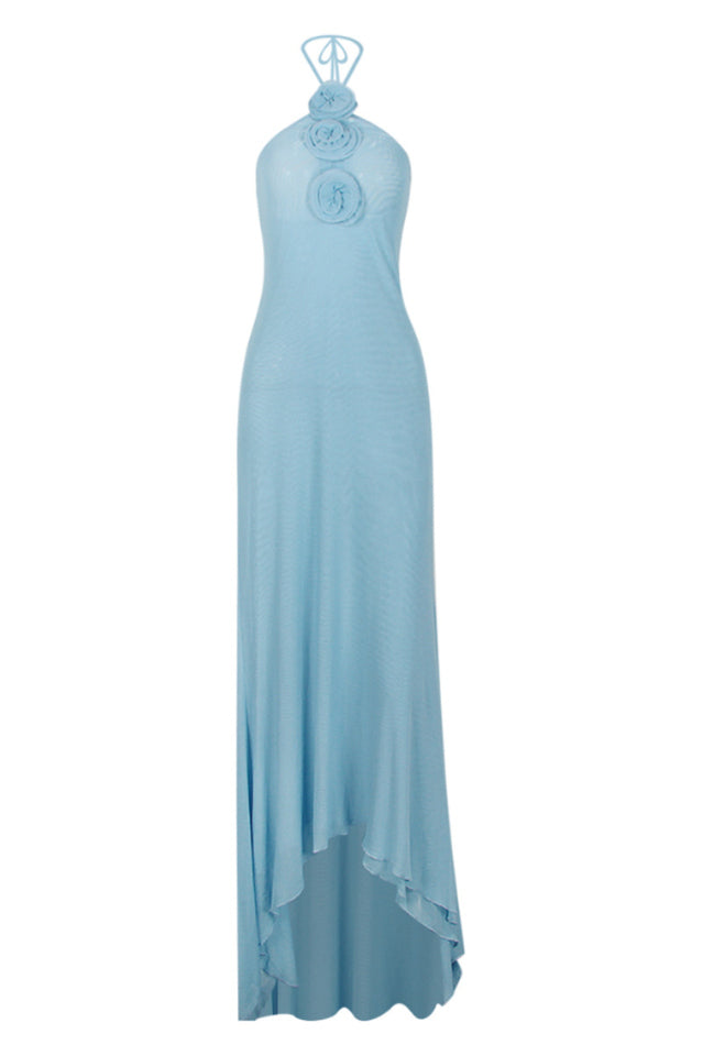 Floral Appliqué Halter Neck Maxi Dress | Dress In Beauty