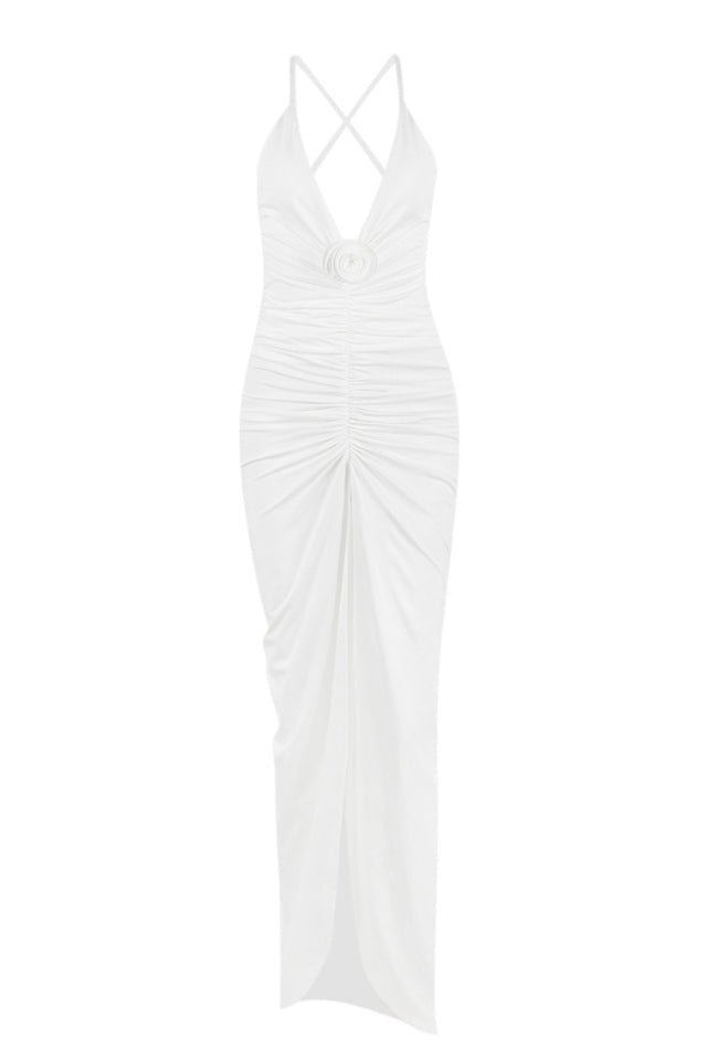 Glen Strappy Deep V Backless Maxi Dress | Dress In Beauty