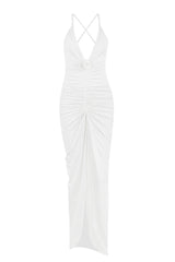 Glen Strappy Deep V Backless Maxi Dress | Dress In Beauty