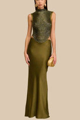 Fedde Fringe Satin Skirt Set | Dress In Beauty