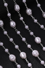 Fashionable Mesh Pearl Tassel Headband