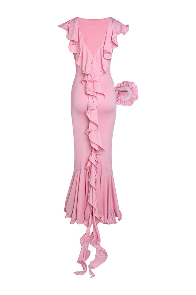 Amalie Ruffle Draped Maxi Dress | Dress In Beauty
