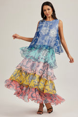 Cynthia Printed Tiered Ruffle Maxi Dress | Dress In Beauty