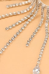 Kacey Rhinestone Tassel Ring