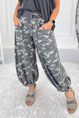 Camo Print Harem Jogger Pants | Dress In Beauty