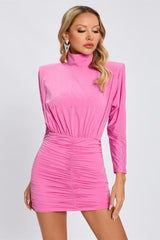 Turtle Crystal Embellished Draped Mini Dress