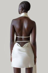 Astrella Neck Wrap Midi A-Line Dress | Dress In Beauty