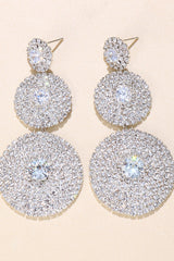 Mina Round Long Drop Earrings