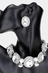 EM Crystal Necklace Earrings Set