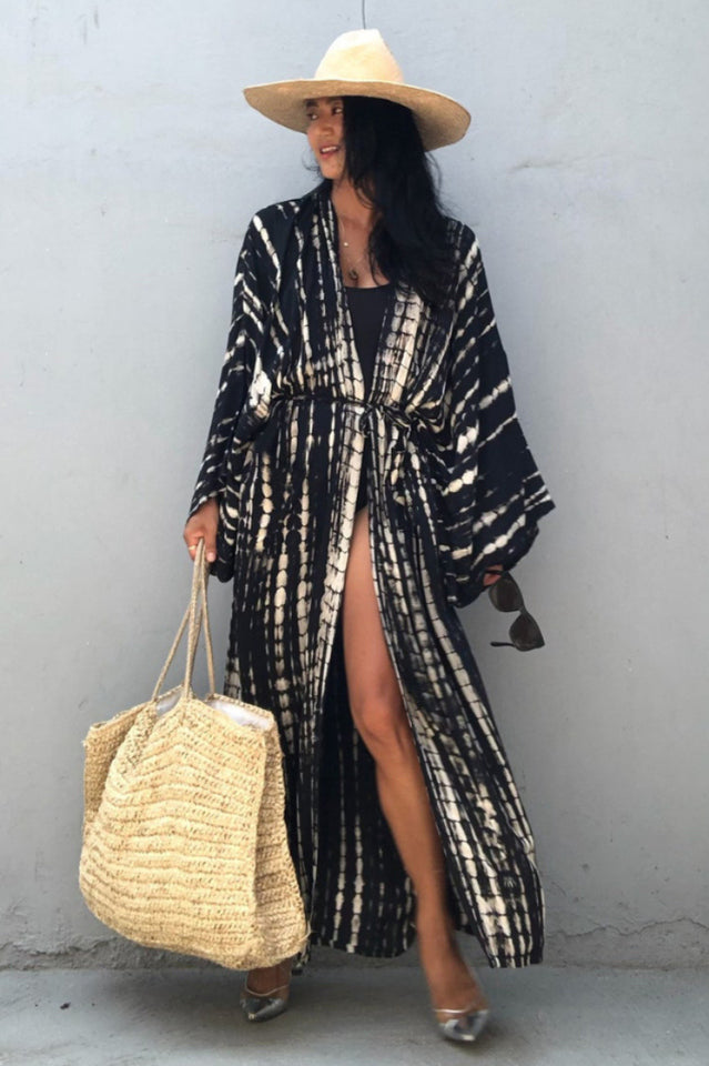 Beach Color Block Printing Cover Up | Dress In Beauty