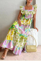 Tiered Patchwork Midi Dress | Dress In Beauty