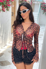 Myka Long Sleeve Mesh Top