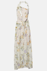 One Shoulder Silk Creponne Dress