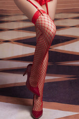 Hollow Out Long Net Stockings | Dress In Beauty