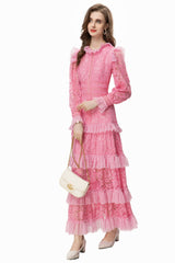 Textured Maxi Dress With Long Sleeves | Dress In Beauty