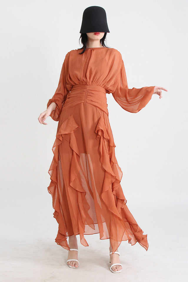 Leonie Ballon Sleeve Maxi Dress | Dress In Beauty