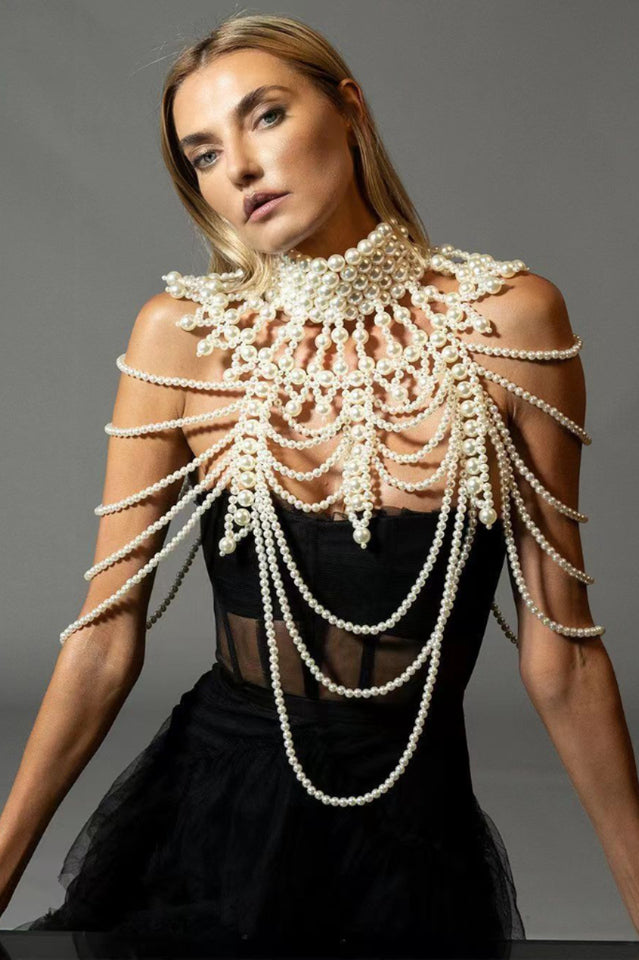 Megan Pearl Body Chain Bra | Dress In Beauty