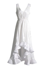 Sleeveless V Nekck Ruffle Dress | Dress In Beauty
