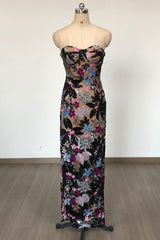 Dahlia Leona Embroidered Strapless Maxi Dress