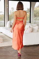 Half Open Back Sleeveless Silky Dress | Dress In Beauty