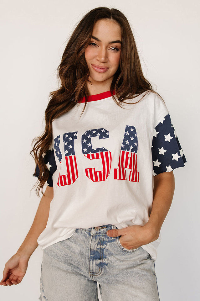 All American Girl Boyfriend Tee | Dress In Beauty