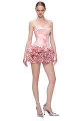 Arifah Floral Halter Neck Corset Skirt Set | Dress In Beauty