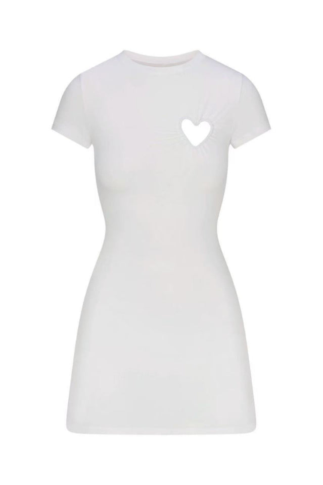 skims cotton jersey heart mini dress SKIMS Cotton Jersey Heart Mini Dress