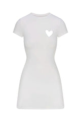 SKIMS Cotton Jersey Heart Mini Dress | Dress In Beauty SKIMS Cotton Jersey Heart Mini Dress | Dress In Beauty