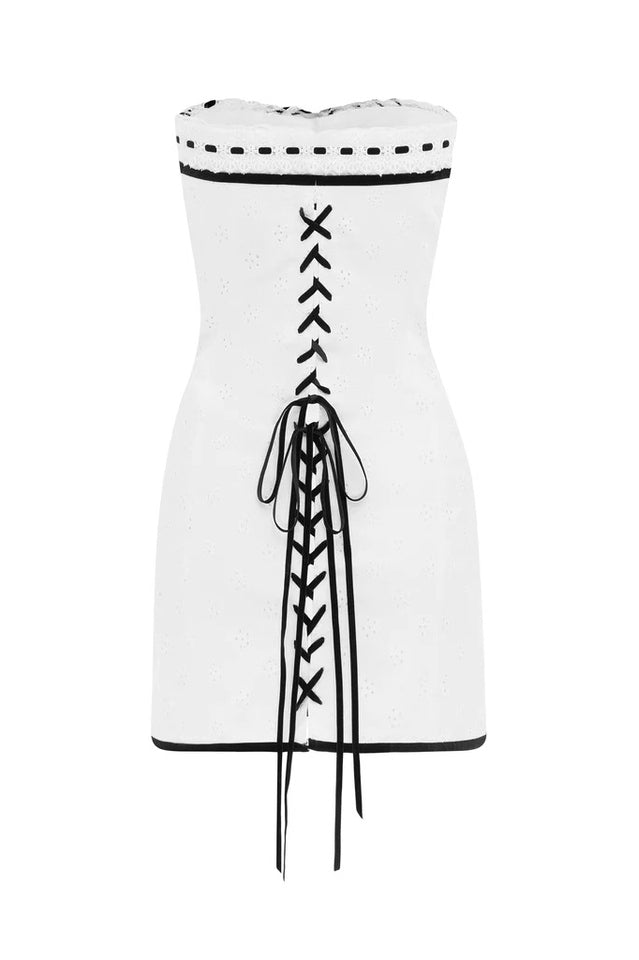 White Embroidery Sabrin Dress | Dress In Beauty