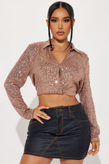 Sparkly Long Sleeve Blouse | Dress In Beauty