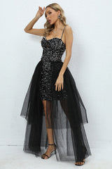 Ariel Black Sequin Diamante Dress | Dress In Beauty