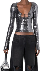 Solaris Sequined Top | Dress In Beauty