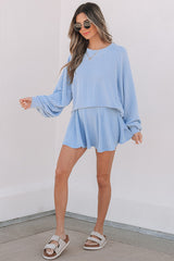Casual Knit Skirt Set