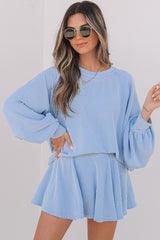 Casual Knit Skirt Set