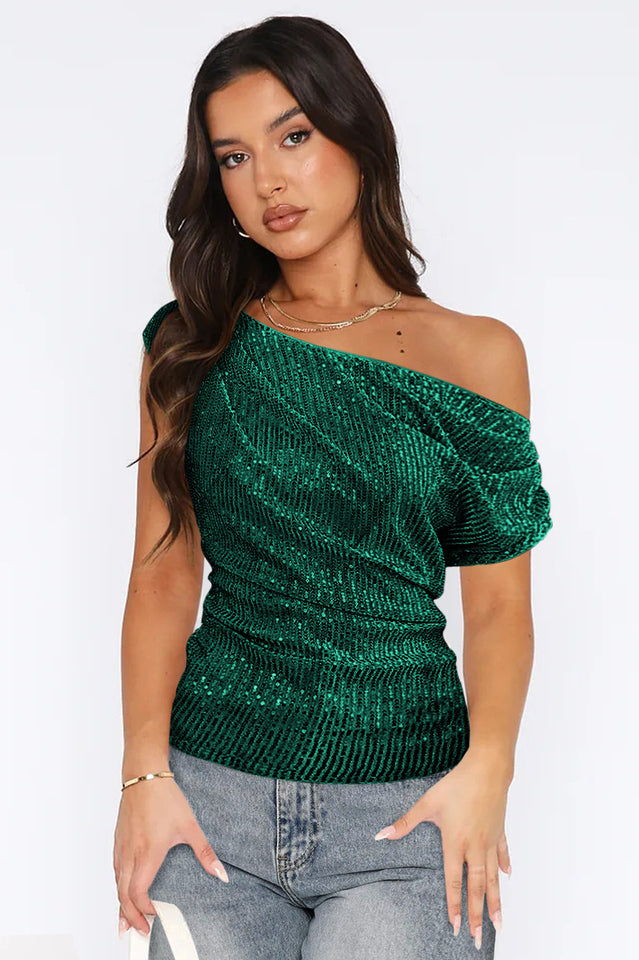 One Shoulder Sequin Top | Dress In Beauty