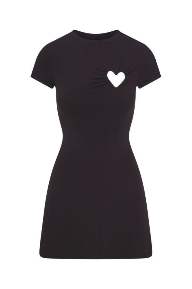 SKIMS Cotton Jersey Heart Mini Dress | Dress In Beauty SKIMS Cotton Jersey Heart Mini Dress | Dress In Beauty