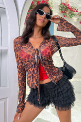Myka Long Sleeve Mesh Top