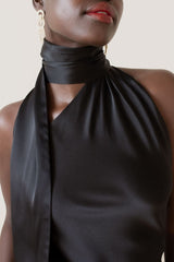 Astrella Neck Wrap Midi A-Line Dress | Dress In Beauty