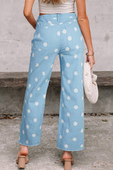 Polka Dot Wide-Leg Cropped Pants | Dress In Beauty