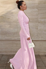Casey Asymmetric Ruched Bodice Maxi Dress