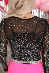 Mesh Rhinestone Bodysuit | Dress In Beauty