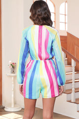 Gabrielle Stripe Sequin Playsuit | Dress In Beauty